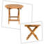 Table d'appoint pliable en bois massif pour patio, balcon ou jardin