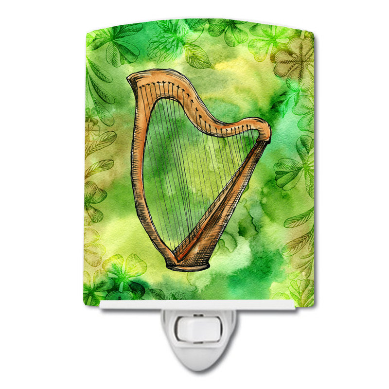 Irish Harp Ceramic Night Light
