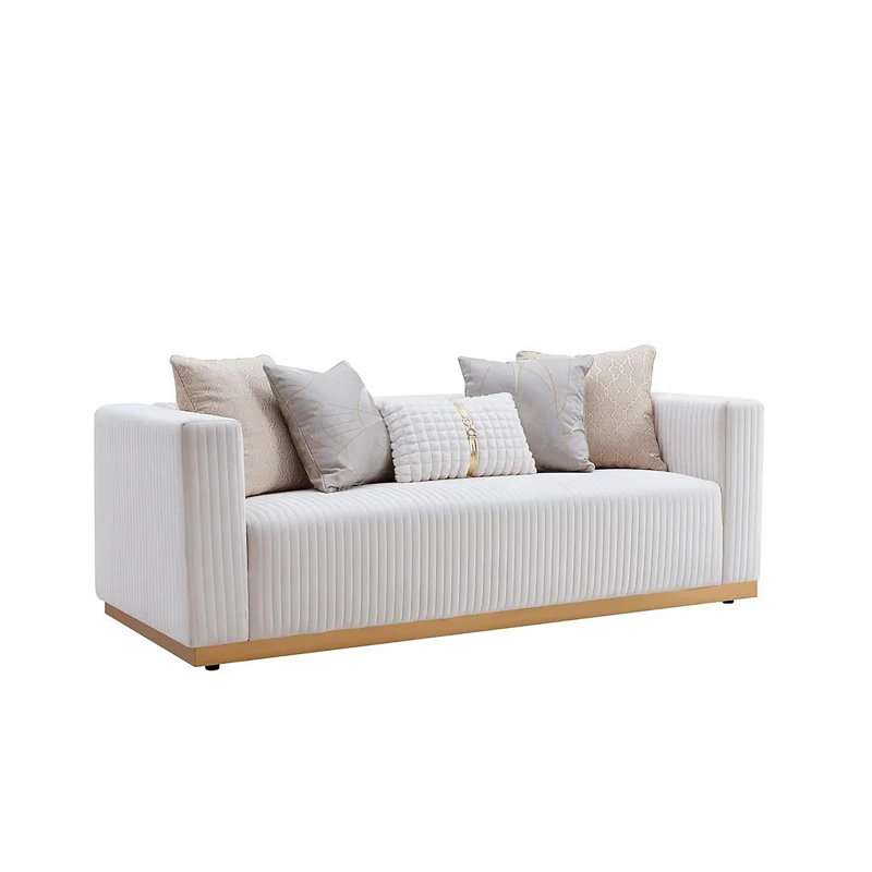 Whetzel 3 - Piece Living Room Set, Ivory Fabric