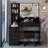41" Large Size Left Bedside Cabinet Vanity Table+Cushioned Stool, Extra Large Touch Control LED Mirror, 3-Color Switch, Multi Layer High Capacity Storage Fashionable Dresser, Suitable For Large Space-958293294