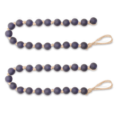 Guirlande de perles de verre givré (ensemble de 2)