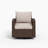 Outdoor Rattan Swivel Patio Chair with Cushions-1239096455