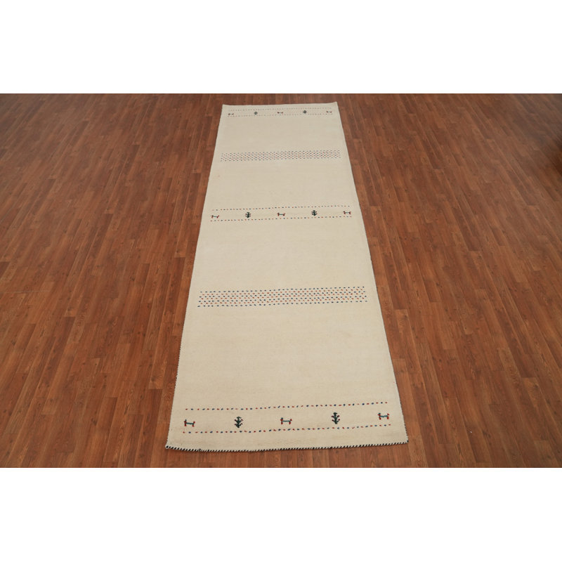 Tapis de style tribal ivoire 4 x 12