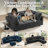 91.7" Velvet Sectional Sleeper Sofas With Storage Space With 6-seat-276162806