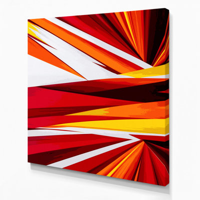 Hard Edge 21 Red Canvas Wall Art