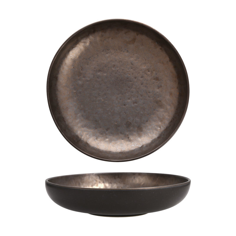 Fortessa Nivo Stoneware, 10.25" Dinner Bowl (Set of 4), Mettalic