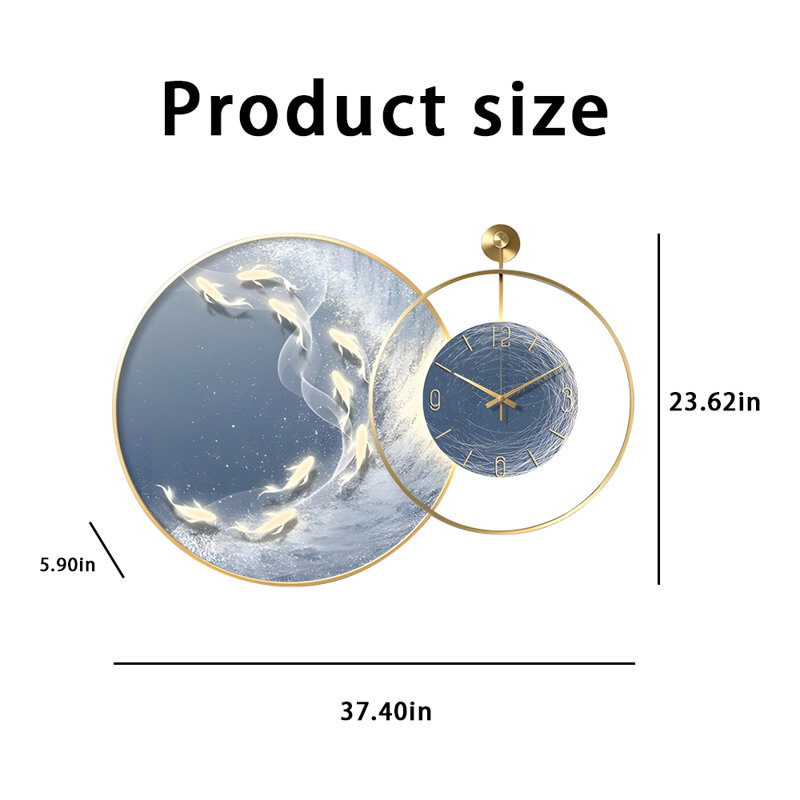 Horloge murale en alliage