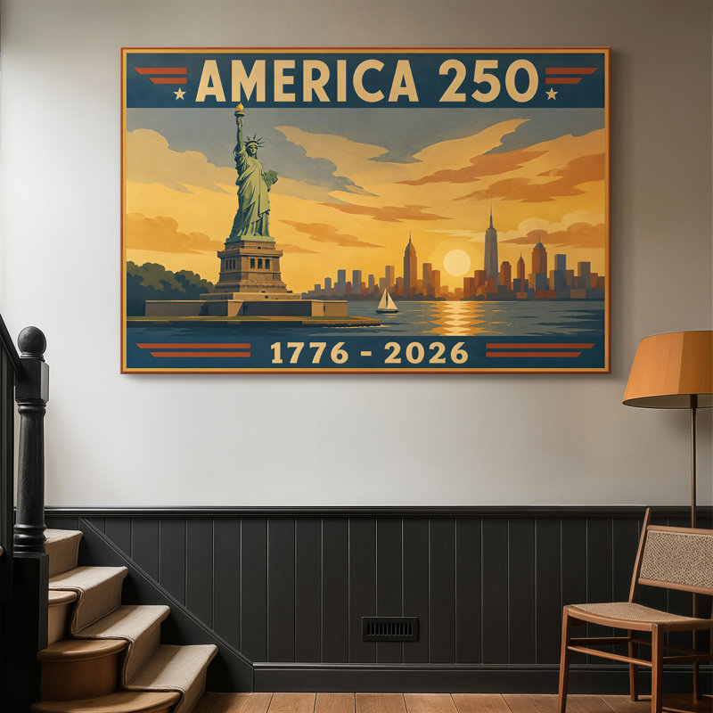 Liberty, affiche de voyage, toile tendue tendue sur châssis - prête à être accrochée, 30X40