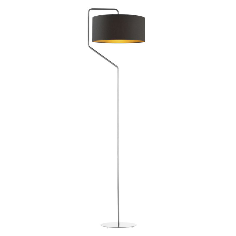 Romel 156cm Arched Floor Lamp, Black, Black/White