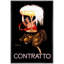 «Contratto Italian Art Deco Wine», affiche d'art européen rétro, impression sur toile encadrée-123387249-123387253