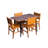 Modern Brown 48 Inch Rectangular Dining Table with Durable Mango Wood Top