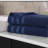 Zero Twist Cotton Ribbed Modern Geometric Border Soft Highly-Absorbent Bath Sheet Set-1178423246