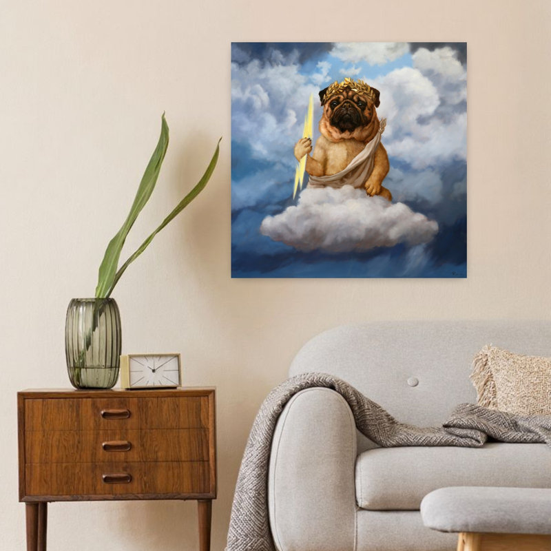 Art urbain contemporain Zeus's Bitch Dog, H 24 po x l 24 po