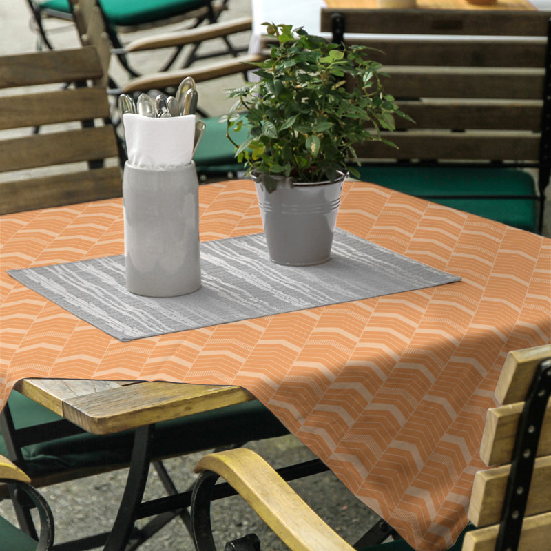 Nappe à chevrons à traits Stephenie, Orange