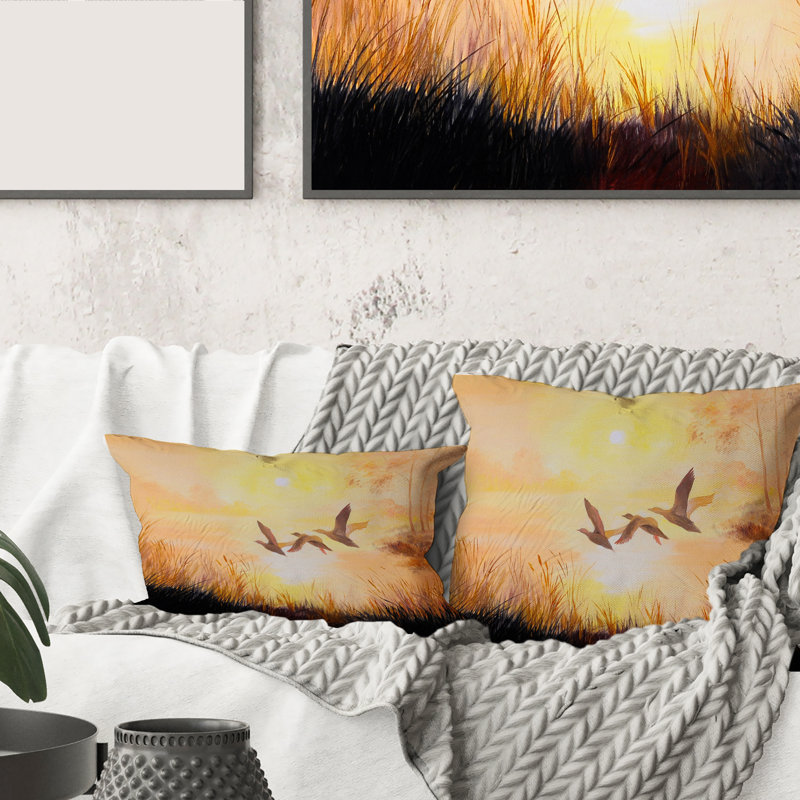Housse et coussin rectangulaires Three Cranes