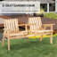 Banc avec ensemble de table Banc de patio, banc de jardin avec table du milieu et trou pour parasol