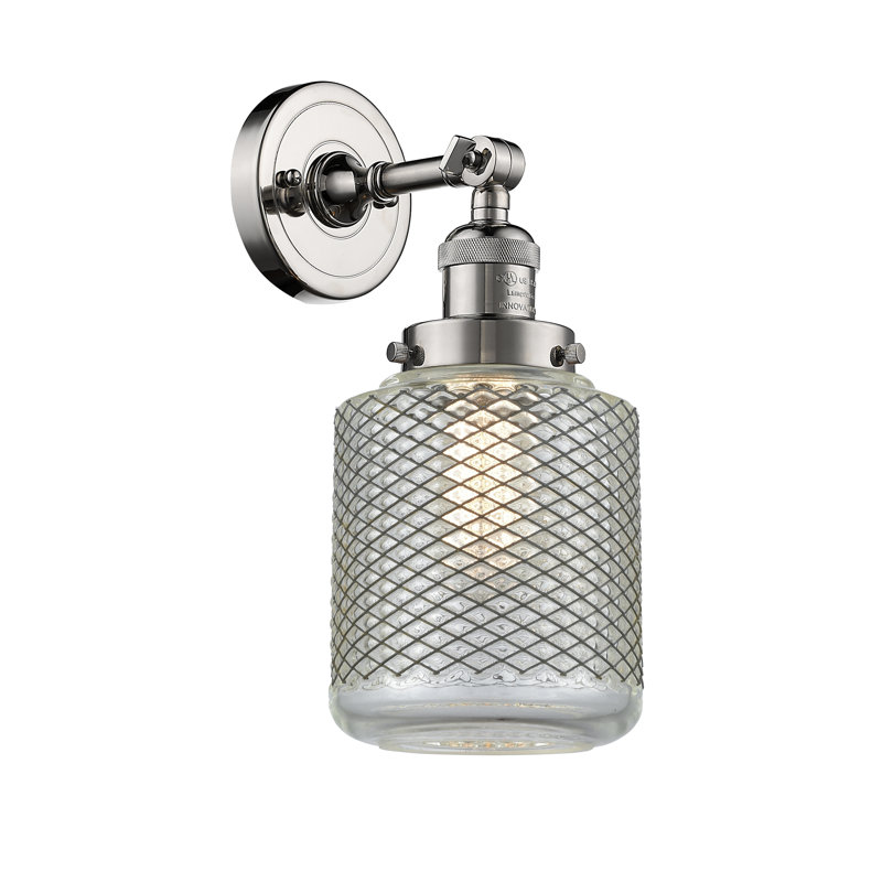 Iyana Dimmable Bath Sconce, 6 Watt Vinage LED Bulb, Polished Nickel