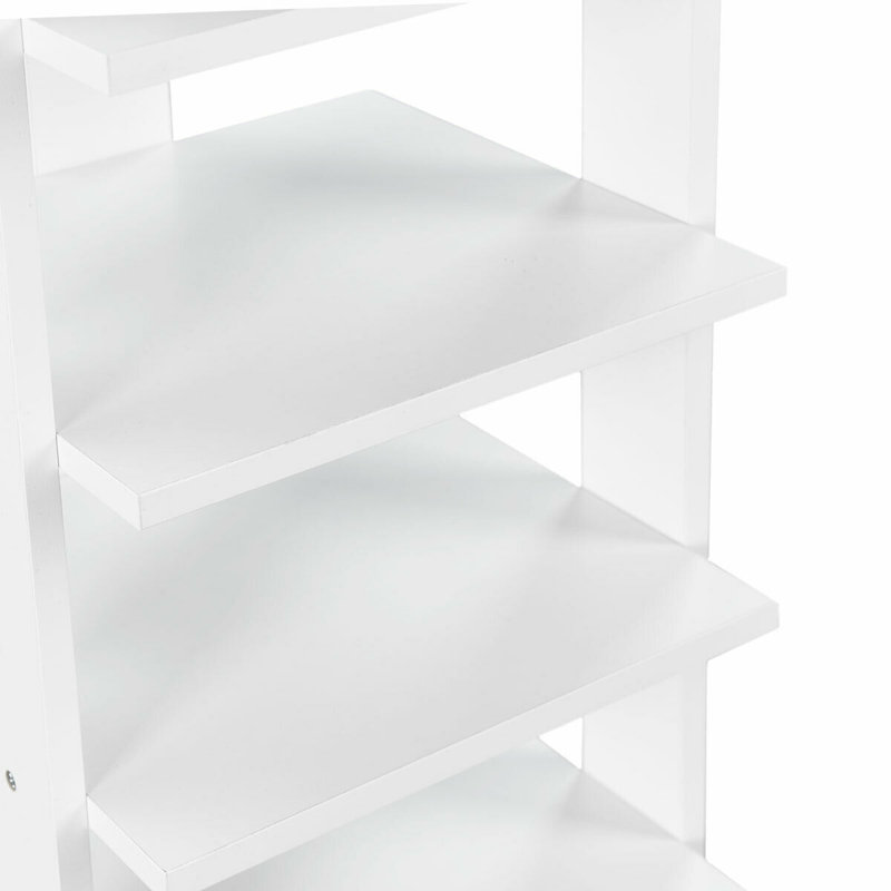 7 Pair Shoe Rack, White