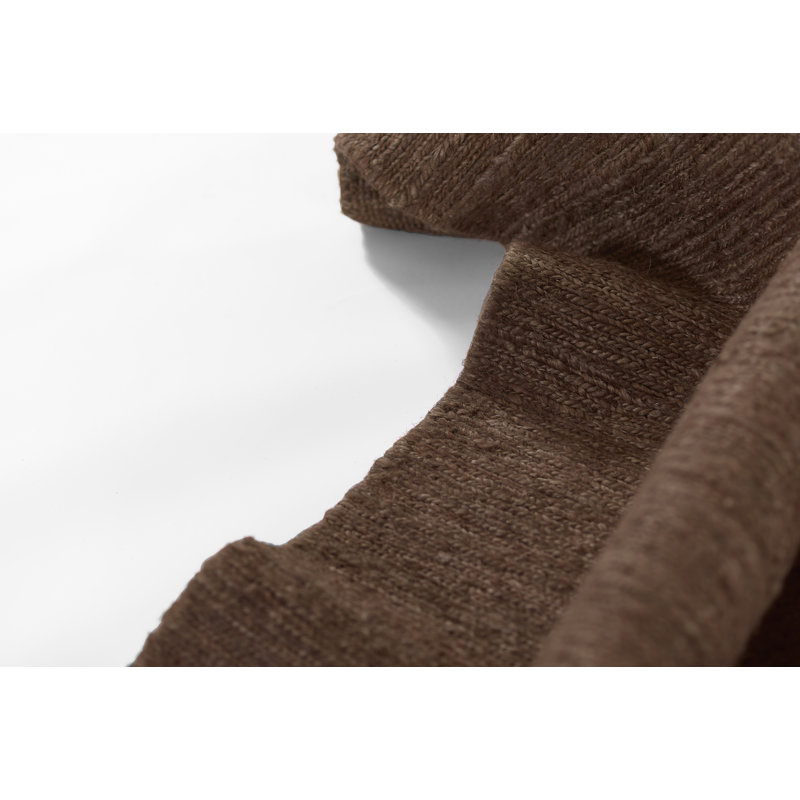 Area Rug in Dark Brown, Rectangle 6'3" x 9'