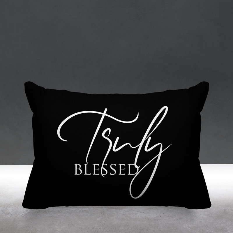 Housse et insert de coussin rectangulaire Aspire, Noir