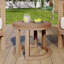 Table d'appoint d'extérieur ronde en bois