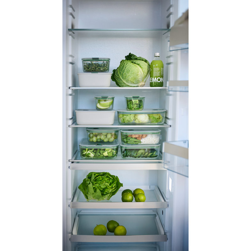 EASYCLIP 2.0 15Oz Rectangular Borosilicate Glass Food Storage Container, Made In Holland