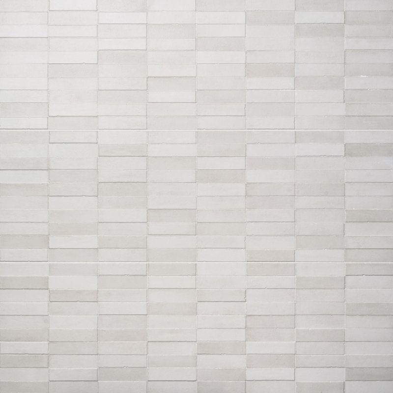 Devi 16x48 Matte Textured Ceramic Tile, Devi Linen White