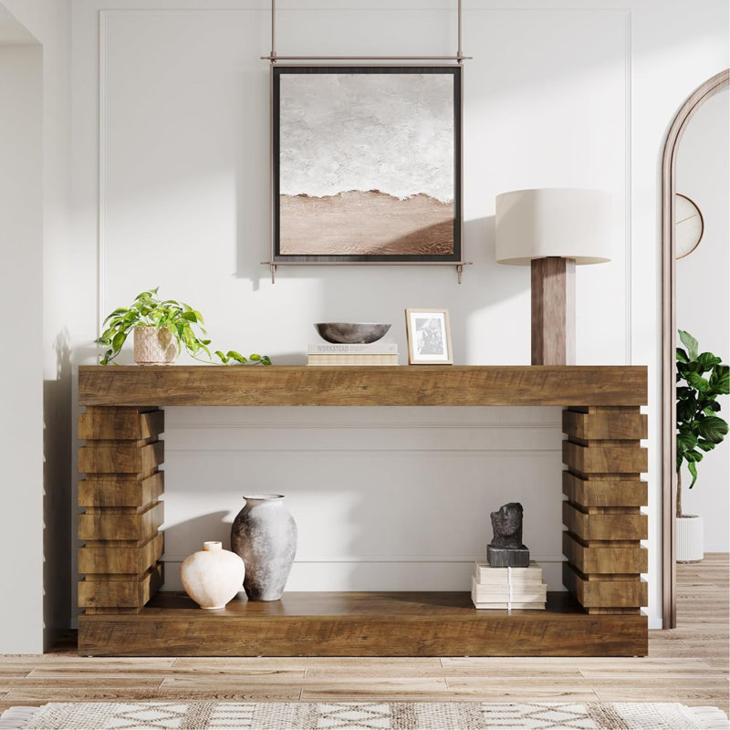 Console étroite en bois avec rangement pour canapé d'entrée, salon de couloir