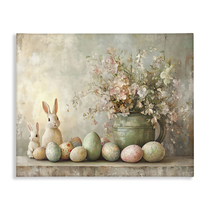 "Pastel Pâques Still Life", art mural par Franklyn Gregory, H 24 po x l 30 po