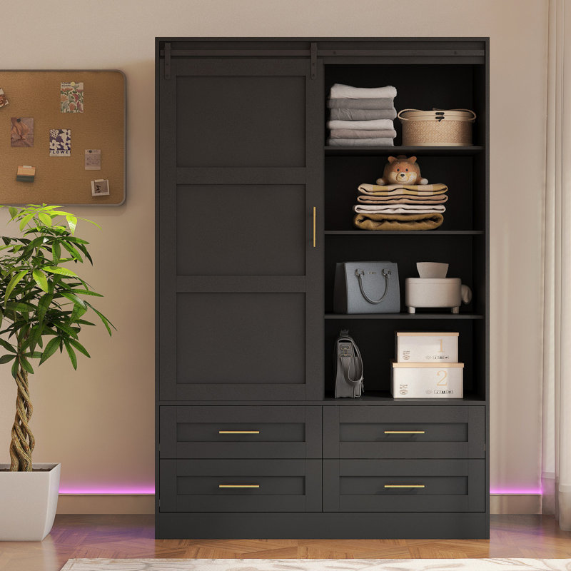 Armoire de rangement haute avec garde-robe de chambre à coucher
