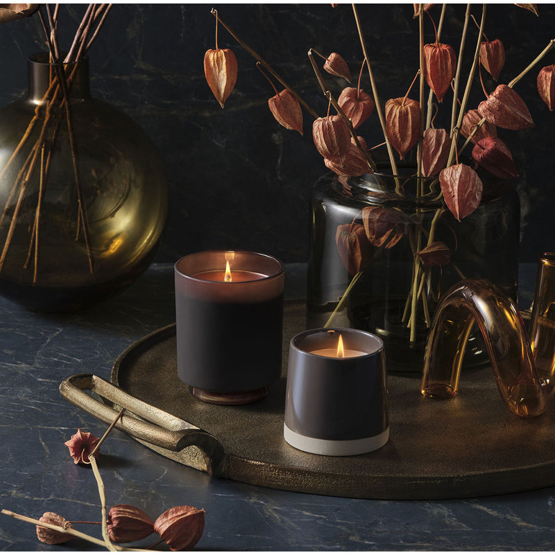 Bougie en céramique Shine, feu de bois