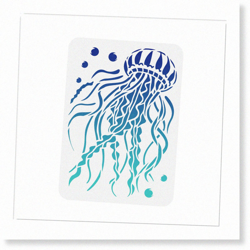 Oceanic Art Jellyfish Reusable Stencil
