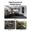 Ensemble de bordure de transition, bordure de plancher de garage droite durable, matériau en PP, installation facile, protection de bord pour piscine de restaurant humide, compatible uniquement avec les tapis de drainage, noir