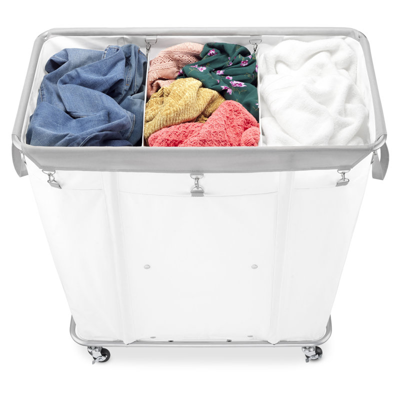Metal Rolling Laundry Hamper