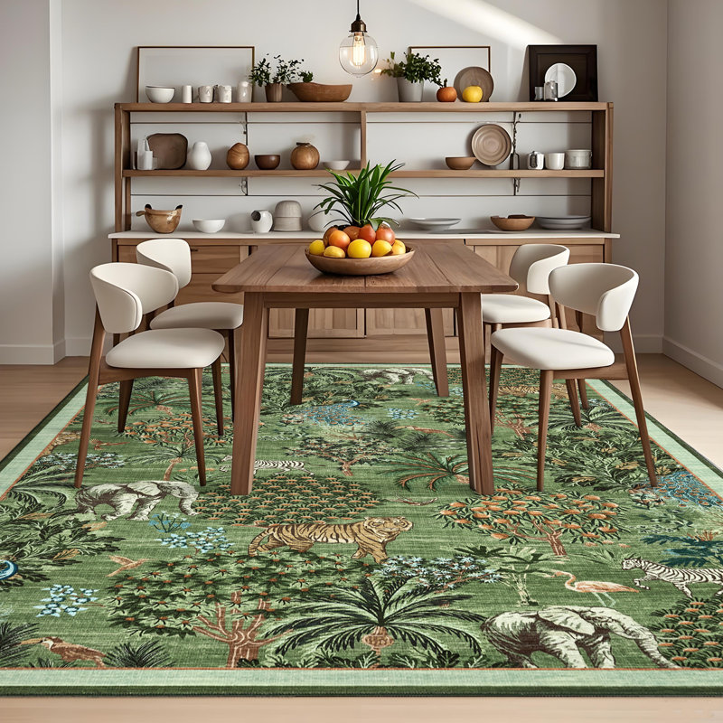 Area Rug, Rectangle 120 x 170 cm, Green