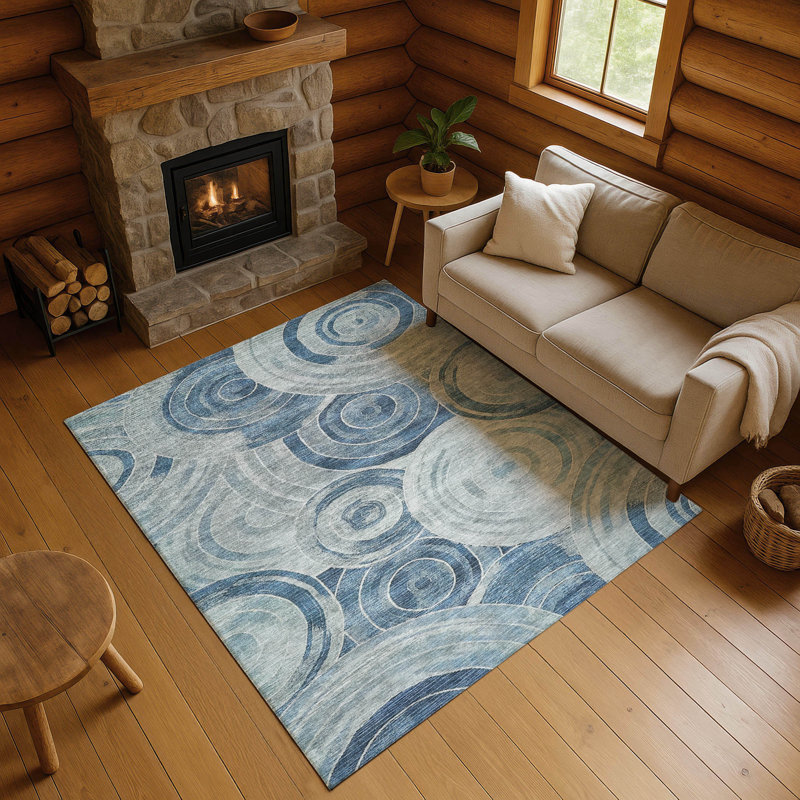 Tapis géométrique de qualité supérieure lavable à la machine AMF1750, Rectangle 10 pi x 14 pi