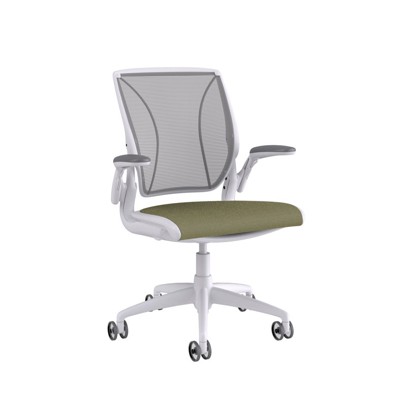 Mesh Task Chair, Catena/Cornflower, Pinstripe/Silver, White