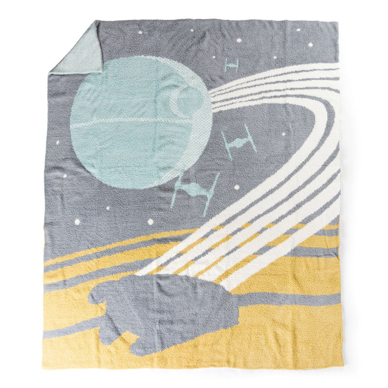 Star Wars Millennium Falcon Fluffy Throw Blanket - 127 x 152 cm Fuzzy Knit, Cosy Bedding