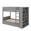 Lit superposé avec bibliothèque de rangement, structure en bois, 2 tiroirs et armoire à plusieurs niveaux-114328265-114328266