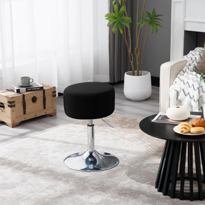Bausch Swivel Upholstered Adjustable Height Counter Stool with Metal Frame