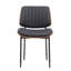 Contemporary Kitchen & Dining Chair with Walnut Bentwood Frame and Padded Faux Leather Seat-2108173972