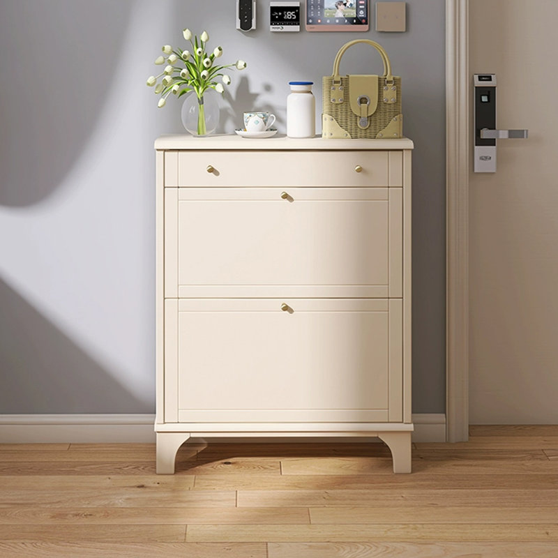 Beige Solid wood Shoe Storage