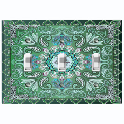 3 - Gang Toggle Light Switch Standard Wall Plate