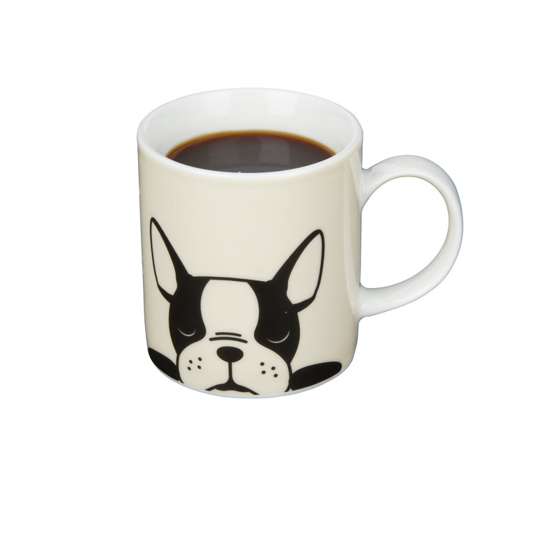 KitchenCraft 80ml Porcelain French Bulldog Espresso Cups