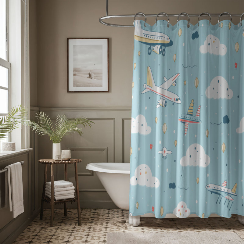 Sky Designs - Rideau de douche Premium, H 74 po x l 71 po