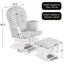 Ensemble de chaise berçante, fauteuil berçant et repose-pieds avec coussin