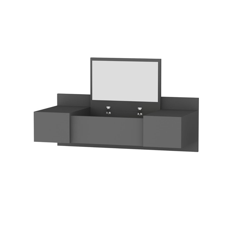 Amaia Dressing Table with Mirror, Grey