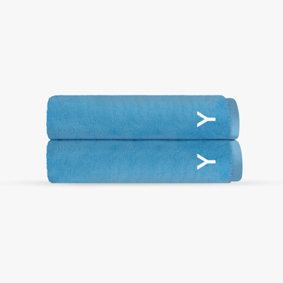 Monogrammed Cloer 2 pcs Turkish Bath Towels Set