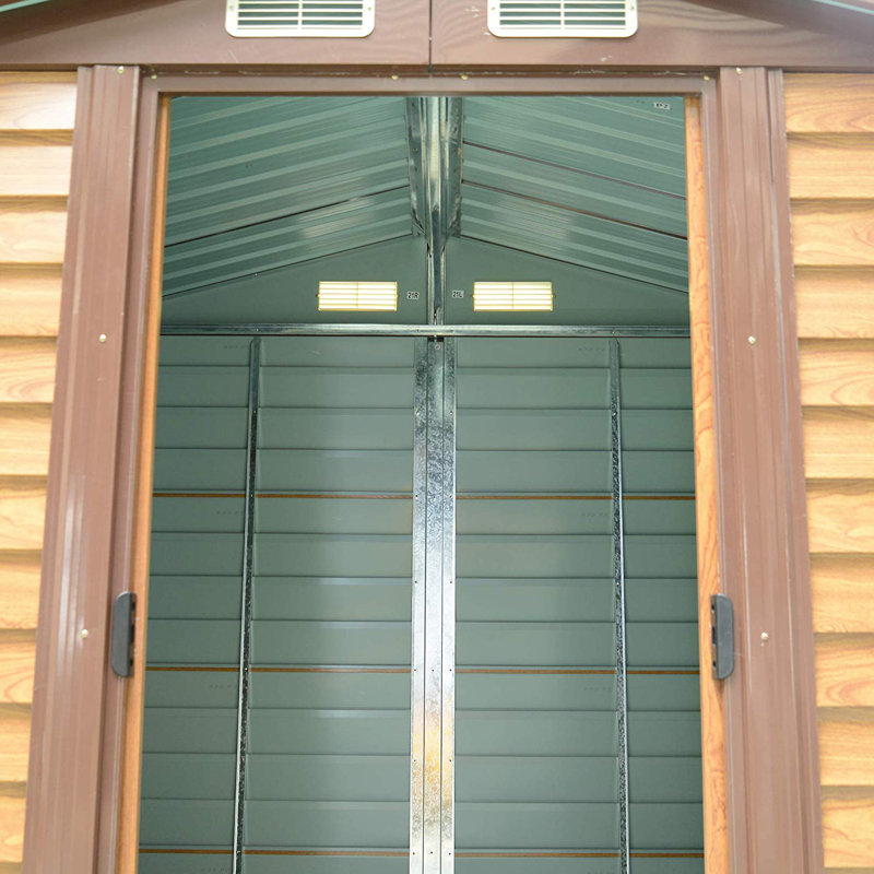 6 ft. W x 5 ft. D Overlap Apex Metal Garden Shed