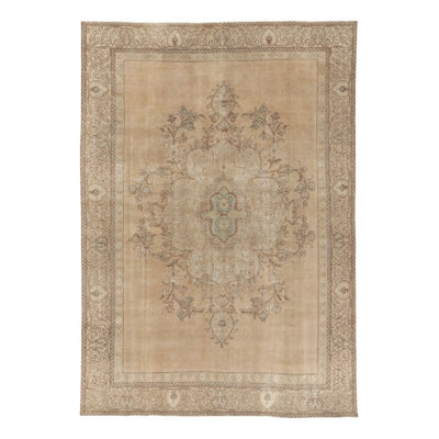 Distressed One-of-a-Kind 8'7X12'3 Hand Knotted Area Rug